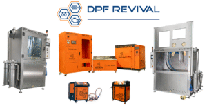 Imagen comparativa de las máquinas de limpieza de filtros de partículas diésel DPF REVIVAL. Incluye los modelos CTW1400, CTW1500, CTW2000 y TBS3000, diseñados para talleres mecánicos, flotas y vehículos industriales.